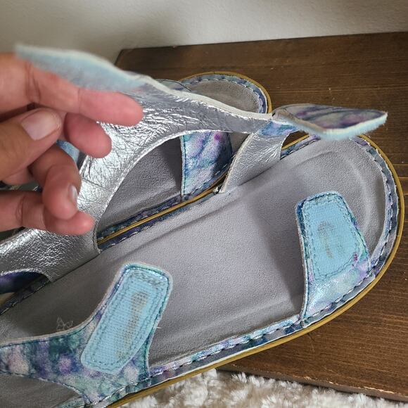 Alegria Kendra 298 Butterfly Tie-Dye Blue Leather Strappy Sandals Size 38 - Picture 10 of 12